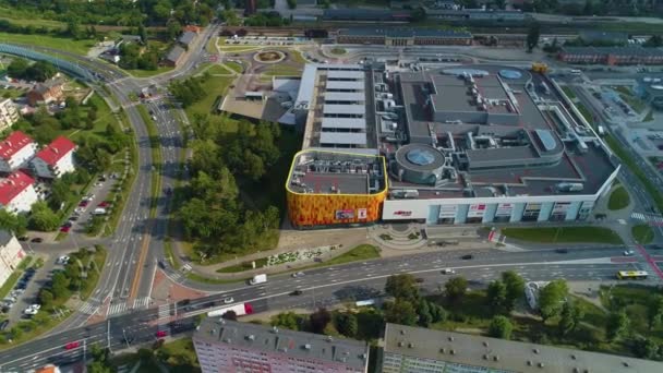 Centrum Handlowe Galeria Kalisz Amber Aerial View Poland Wysokiej Jakości — Wideo stockowe