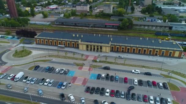 Tren Stasyonu Kalisz Stacja Kolejowa Hava Üssü Polonya Yüksek Kalite — Stok video