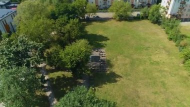 Lapidarium Mezarlığı Siedlce Cmentip Hava Görünümü Polonya. Yüksek kalite 4k görüntü