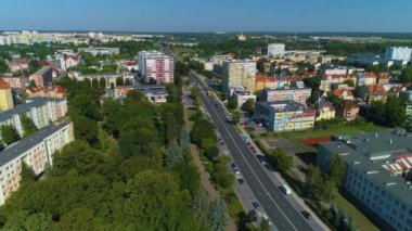 Güzel Panorama Lubin Widok Hava Manzarası Polonya. Yüksek kalite 4k görüntü