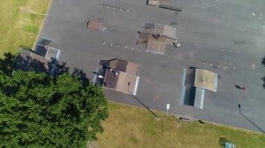 Ikatepark Inowroclaw Hava Manzaralı Polonya. Yüksek kalite 4k görüntü