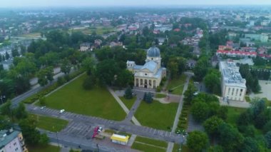 Kilise Skierniewice Kosciol Nmp Aerial View Poland. Yüksek kalite 4k görüntü