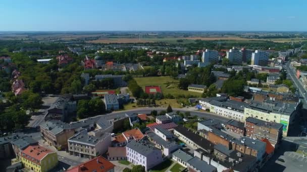 Krásná Krajina Inowroclaw Krajobraz Aerial View Polsko Vysoce Kvalitní Záběry — Stock video