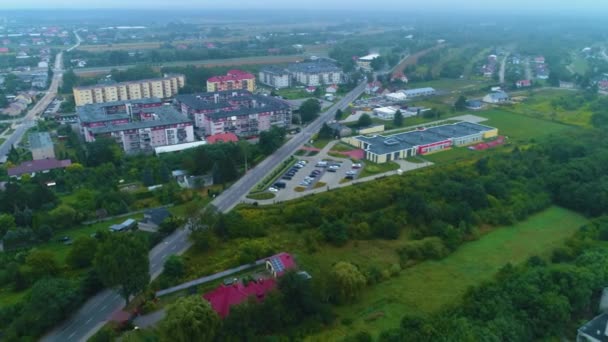 Hermoso Panorama Skierniewice Krajobraz Vista Aérea Polonia Imágenes Alta Calidad — Vídeos de Stock