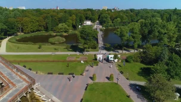 Teich Park Solankowy Inowroclaw Staw Luftaufnahme Polen Hochwertiges Filmmaterial — Stockvideo