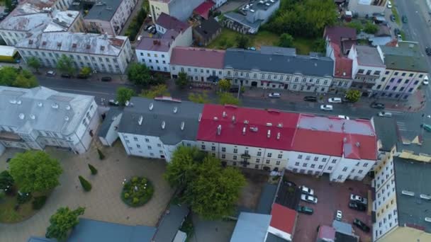 Tenement Houses Pilsudskiego Street Siedlce Kamienice Vista Aérea Polônia Imagens — Vídeo de Stock