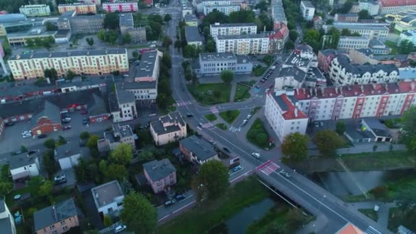 Avenue Freedom Kalisz Aleja Wolnosci Luftaufnahme Polen Hochwertiges Filmmaterial — Stockvideo