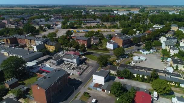 Beautiful Landscape Inowroclaw Krajobraz Aerial View Poland High Quality Footage — Stock Video