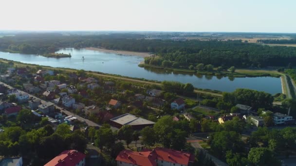Pond Piaski Szczygliczka Ostrow Wielkopolski Hava Görüntüsü Polonya Yüksek Kalite — Stok video