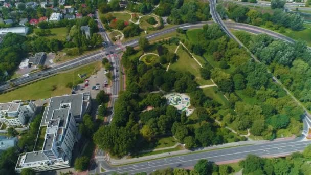 遊び場公園アニリン プラシュコウ空中ビューポーランド 高品質4K映像 — ストック動画