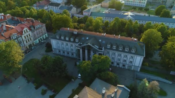 Cidade Velha Bonita Kalisz Stare Miasto Vista Aérea Polónia Imagens — Vídeo de Stock