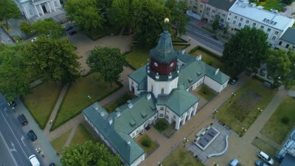 Регіональний Музей Siedlce Muzeum Ratusz Jacek Aerial View Poland Кадри — стокове відео