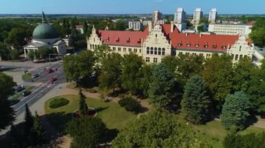 Bölge Mahkemesi İnowroclaw Üzücü Rejonowy Hava Görüntüsü Polonya. Yüksek kalite 4k görüntü