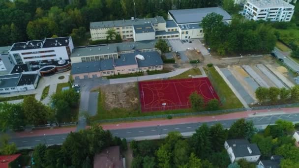 Special School Center Piaseczno Osrodek Wychowawczy Luchtfoto Polen Hoge Kwaliteit — Stockvideo