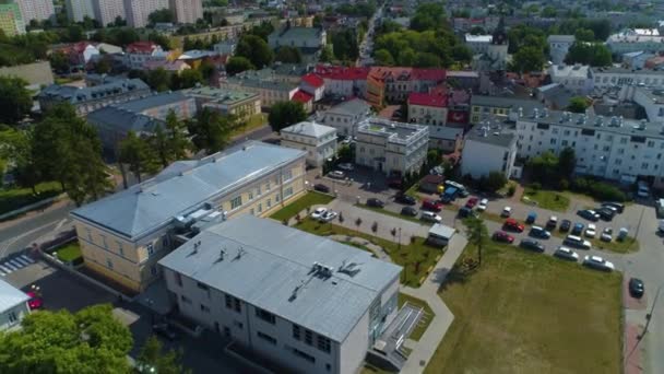 High School Siedlce Liceum Aerial View Poland Vysoce Kvalitní Záběry — Stock video