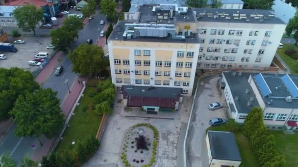 Hospital Siedlce Szpital Aerial View Poland Vysoce Kvalitní Záběry — Stock video