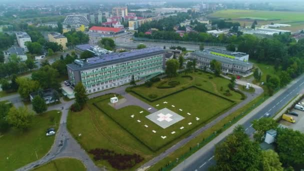 Hospital Skierniewice Szpital Wojewodzki Vista Aérea Polónia Imagens Alta Qualidade — Vídeo de Stock