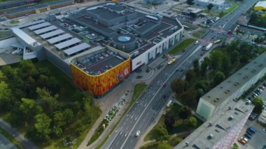 Alışveriş Merkezi Kalisz Galerisi Amber Havacılık Görünümü Polonya. Yüksek kalite 4k görüntü