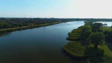 Pond Piaski Szczygliczka Ostrow Wielkopolski Zbiornik Hava Görüntüsü Polonya. Yüksek kalite 4k görüntü