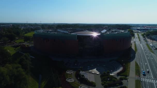 Cuprum Arena Mall Lubin Centrum Handlowe Aerial View Poland Imagens — Vídeo de Stock