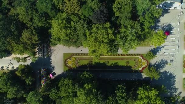 Jardin Brine Park Inowroclaw Vue Aérienne Pologne Images Haute Qualité — Video