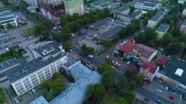 Arranha Céus Habitação Estate Starowiejska Siedlce Osiedle Aerial View Poland — Vídeo de Stock