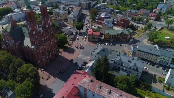 Katedrála Siedlce Katedralna Street Katedra Maryi Panny Aerial View Poland — Stock video