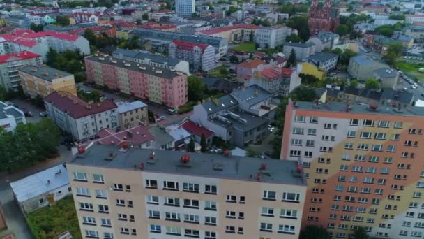 Apartments Housing Estate Siedlce Osiedle Bloki Aerial View Polsko Vysoce — Stock video