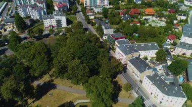 Güzel manzara Inowroclaw Krajobraz Hava Görüntüsü Polonya. Yüksek kalite 4k görüntü