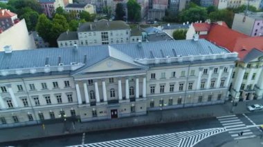 Bölge Mahkemesi Kalisz Üzgün Okregowy Aleja Wolnosci Hava Görüntüsü Polonya. Yüksek kalite 4k görüntü