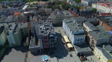 Manastır Meydanı Inowroclaw Plac Klasztorny Hava Manzarası Polonya. Yüksek kalite 4k görüntü