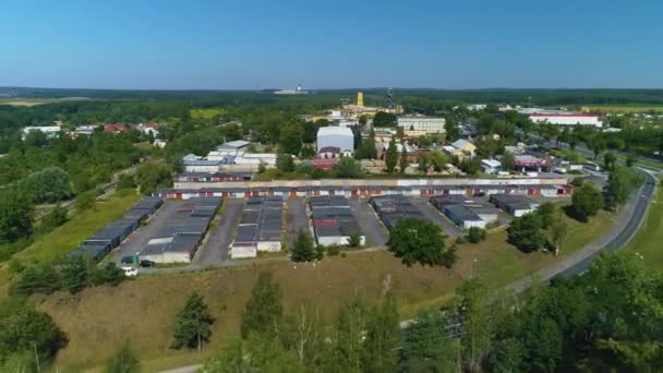Garagems Lubin Garaze Panorama Vista Aérea Polónia Imagens Alta Qualidade — Vídeo de Stock