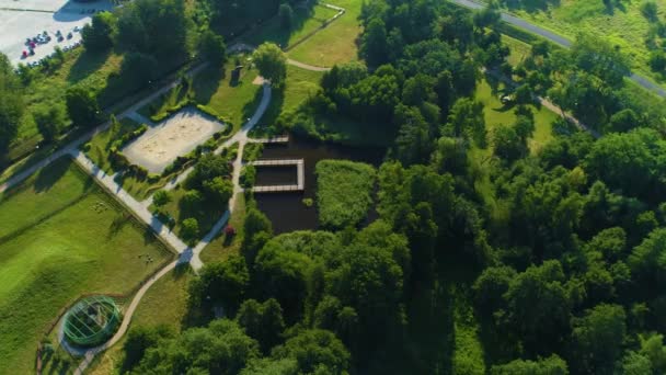 Zoológico Wroclawski Park Lubin Vista Aérea Polónia Imagens Alta Qualidade — Vídeo de Stock