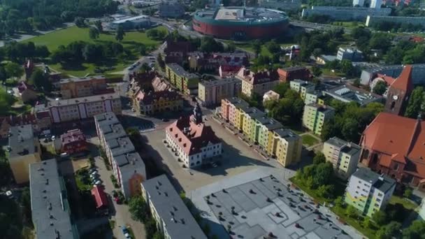 マーケットセンター歴史博物館ルビン ラトゥシュ空撮ポーランド 高品質4K映像 — ストック動画