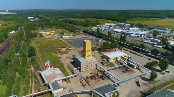 Industrial Area Lubin Obszar Przemyslowy Aerial View Poland High Quality — Stock Video