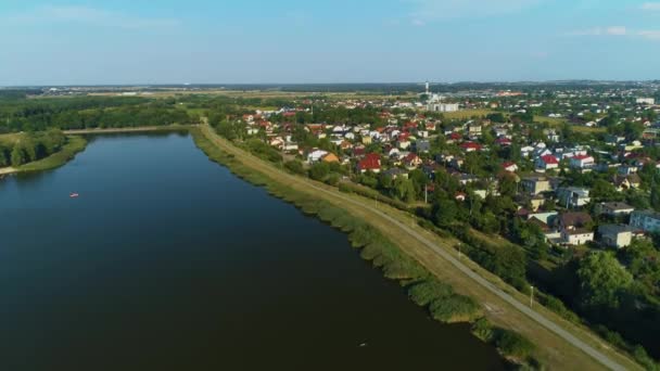 美丽的全景别墅Ostrow Wielkopolski Krajobraz Aerial View Poland 高质量的4K镜头 — 图库视频影像