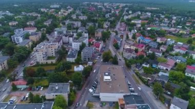 Güzel Panorama Otwock Şehir Merkezi Krajobraz Hava Manzarası Polonya. Yüksek kalite 4k görüntü