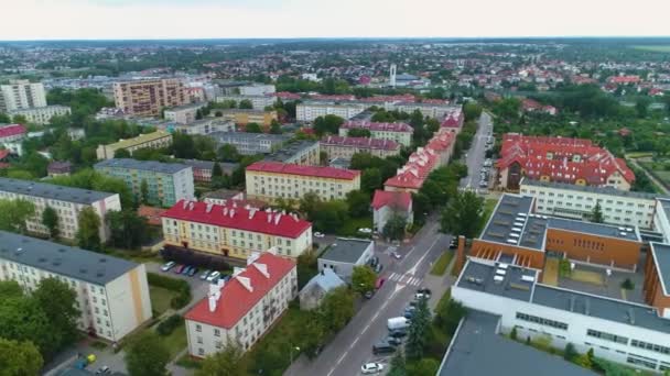 Beautiful Panorama Bialystok Krajobraz Aerial View Poland High Quality Footage — Stock Video