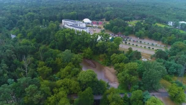 Hotel Holiday Inn Resort Otwock Spa Pemandangan Udara Polandia Rekaman — Stok Video
