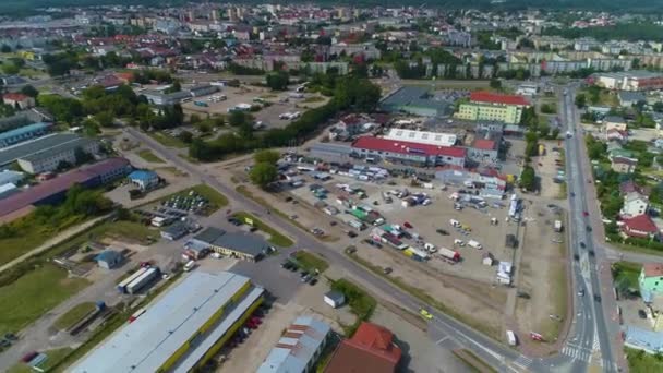 美丽的全景Ostroleka Krajobraz Aerial View波兰 高质量的4K镜头 — 图库视频影像