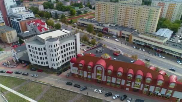 Tržní Náměstí Bialystoku Rynek Sienny Aerial View Polsko Vysoce Kvalitní — Stock video