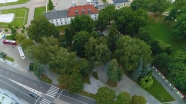 Plac Jana Pawla Bialystok Hava Görüntüsü Polonya. Yüksek kalite 4k görüntü