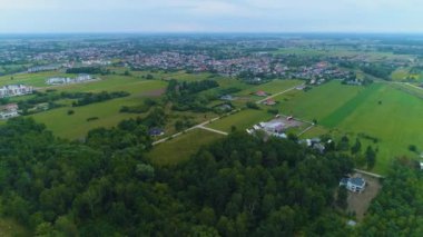 Güzel Panorama Ostroleka Krajobraz Hava Manzarası Polonya. Yüksek kalite 4k görüntü