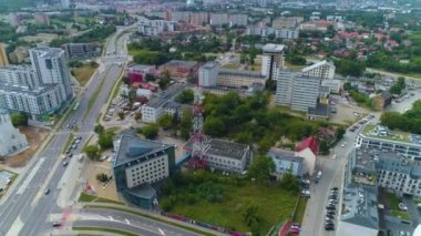 Güzel Panorama Bialystok Krajobraz Hava Manzaralı Polonya. Yüksek kalite 4k görüntü