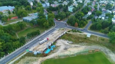 Ev Hastanesi Biala Podlaska Domowy Szpital Hava Görüntüsü Polonya. Yüksek kalite 4k görüntü