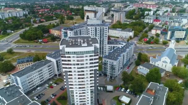 Skyscapers Wersal Podlaski Bialystok Wiezowiec Aerial View Poland 고품질 — 비디오