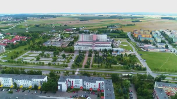 Hospital Provincial Lomza Szpital Wojewodzki Vista Aérea Polônia Imagens Alta — Vídeo de Stock