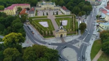 Büyük Kapı Palac Branickich Bialystok Brama Wielka Gryf Hava Görüntüsü Polonya. Yüksek kalite 4k görüntü