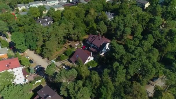 House Forest Otwock Dom Las Aerial View Polen Hoge Kwaliteit — Stockvideo