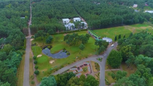 Hotel Holiday Inn Resort Otwock Golf Park Aerial View Polsko — Stock video